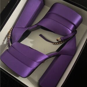 Versace Radiant Purple Platform Heels